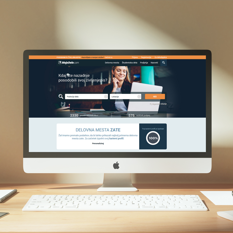 MojeDelo.com — product screen